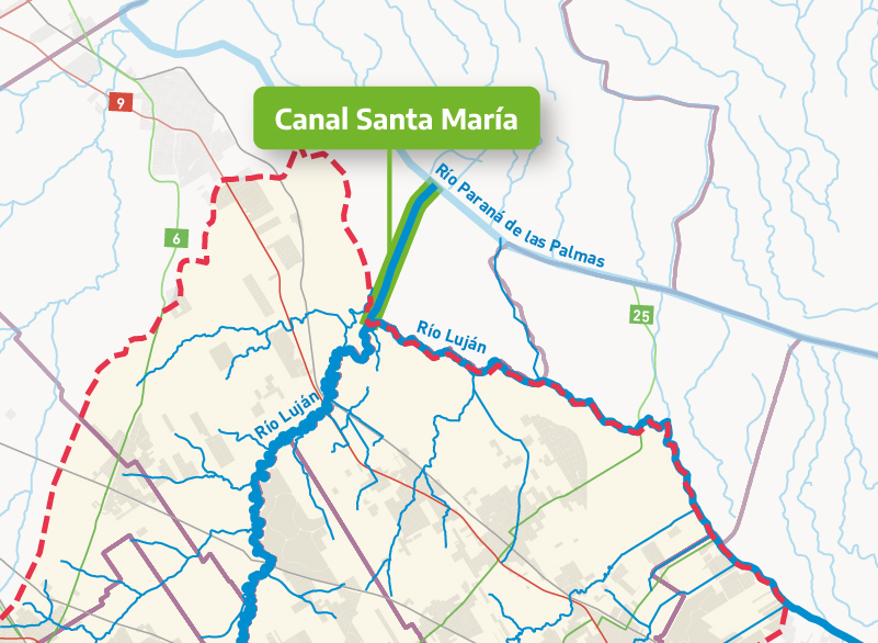 Mapa Canal Santa María