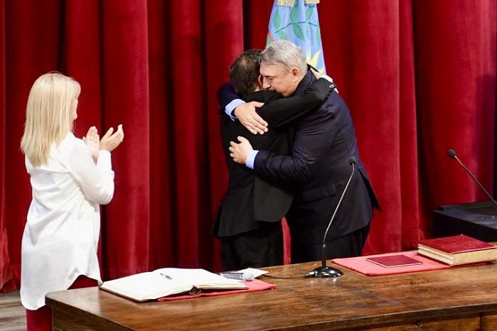 El Ministro D'Onofrio junto al Gobernador Kicillof y la Vicegobernadora Magario.