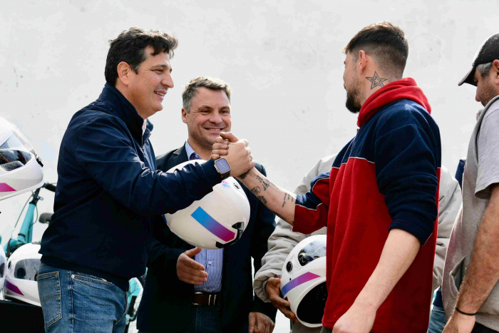 Marinucci y Gesualdi reforzaron la seguridad vial en San Andrés de Giles.