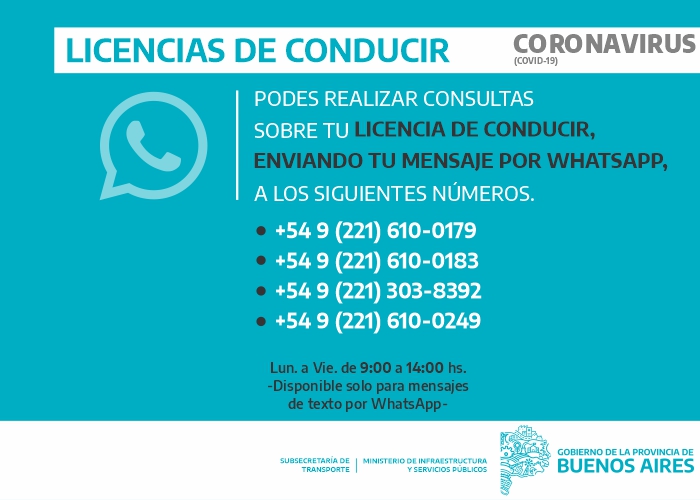 WhatsApp para Licencias de Conducir