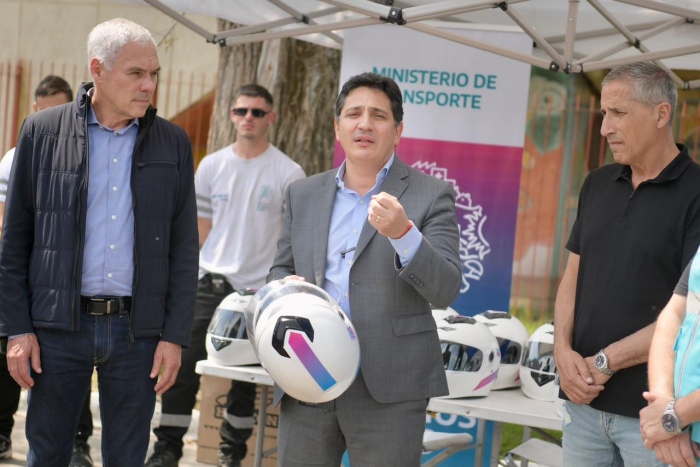 El Ministro Marinucci, el Intendente Cagliardi y el Subsecretario Feijoo.