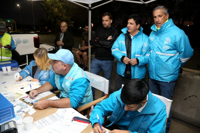 El Ministro Marinucci al frente de las tareas en Panamericana.