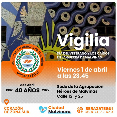 Vigilia junto a veteranos de Malvinas en Berazategui Vigilia en Berazategui