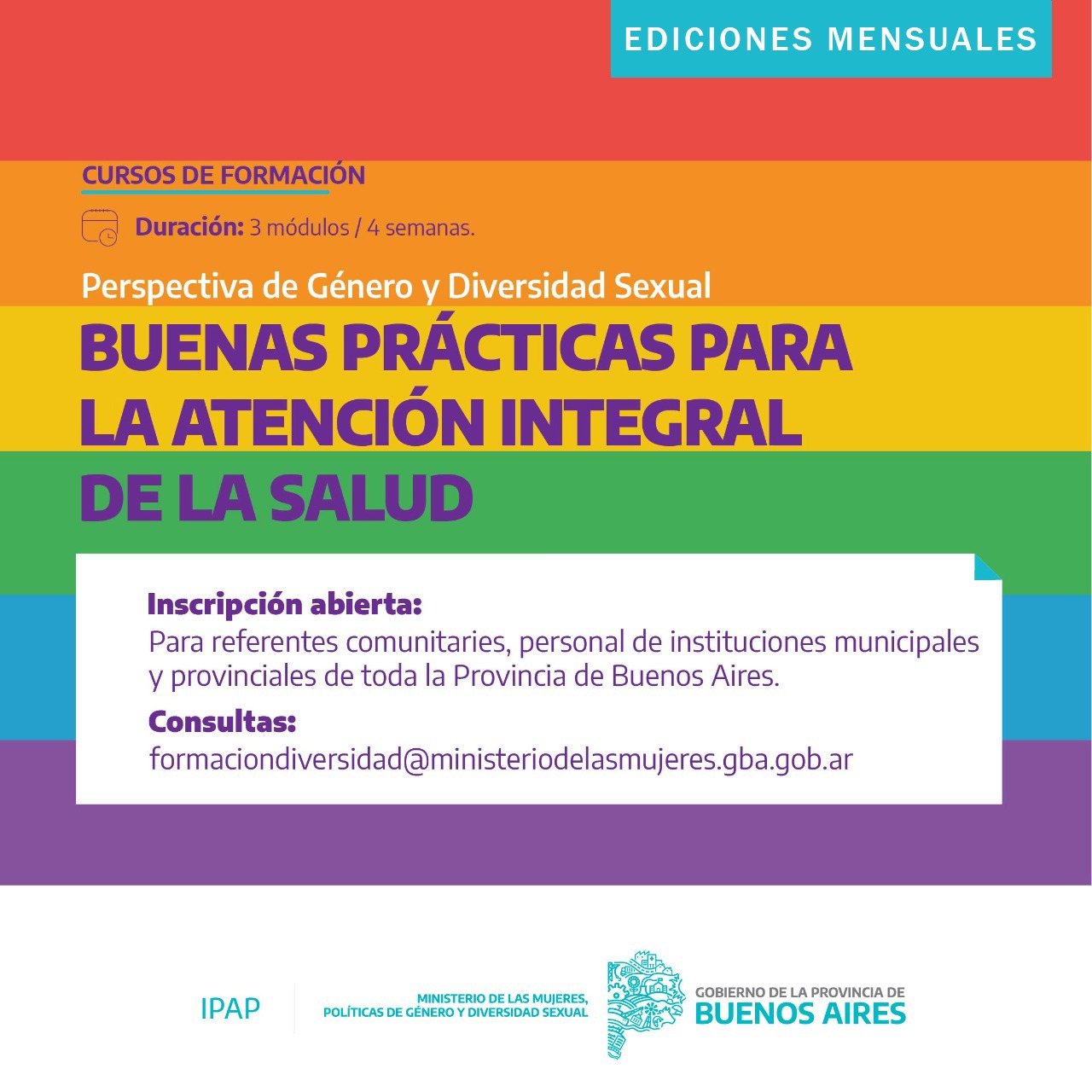 Intervenciones sociales con Perspectiva de Género y Diversidad Sexual: buenas prácticas para la atención integral de la salud