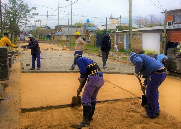 Reactivación de obras de reurbanización en Almirante Brown