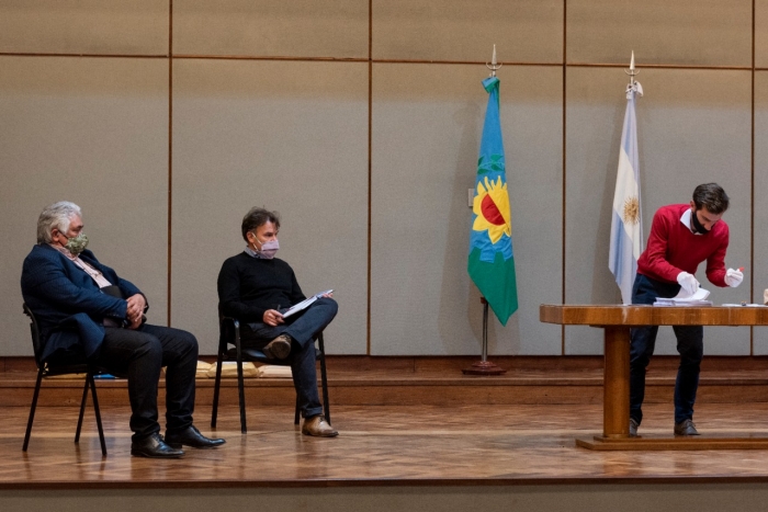 Rodolfo Macera en el acto de apertura de sobres 9/2020