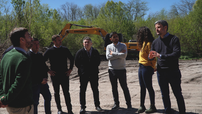 Recorrida por  la obra de Adecuación del Cauce del Tramo Medio del Río Luján