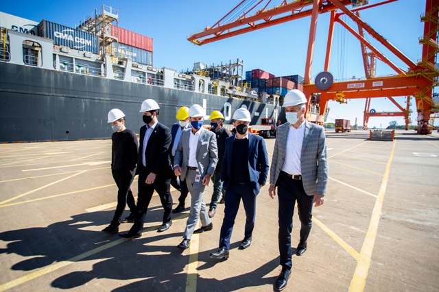 Axel Kicillof en el Puerto La Plata