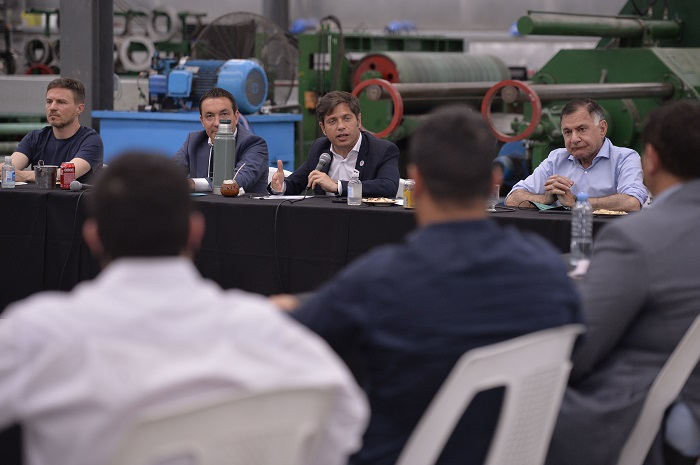 Kicillof en el Parque industrial de Florencio Varela