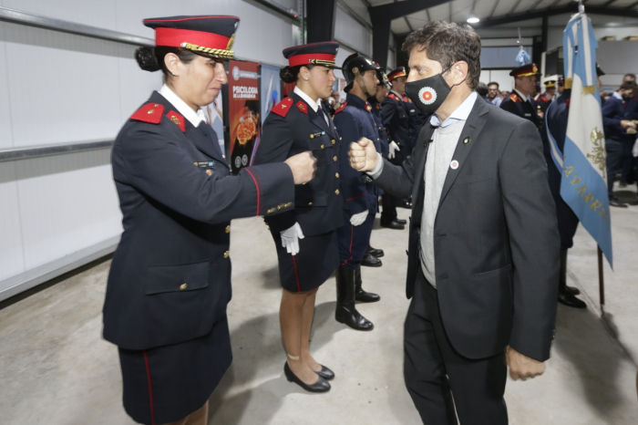 Kicillof participó de la inauguración del primer centro de entrenamiento de bomberos voluntarios