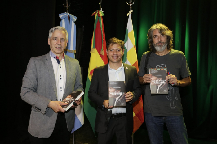 Kicillof participó de la presentación del libro “Evo. Operación Rescate”