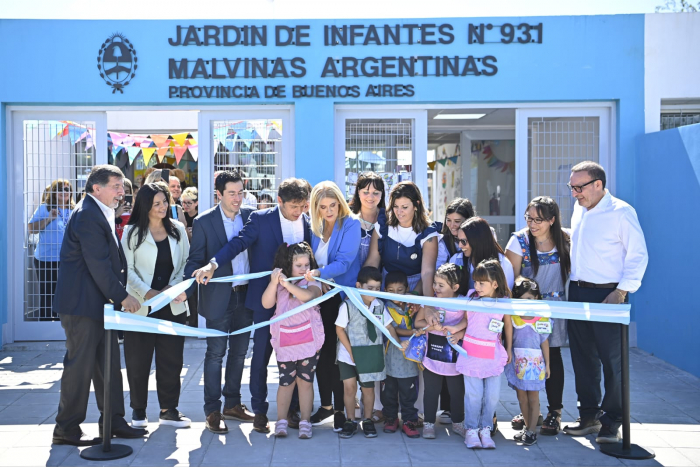 Kicillof inauguró un nuevo Jardín de Infantes en Villa de Mayo