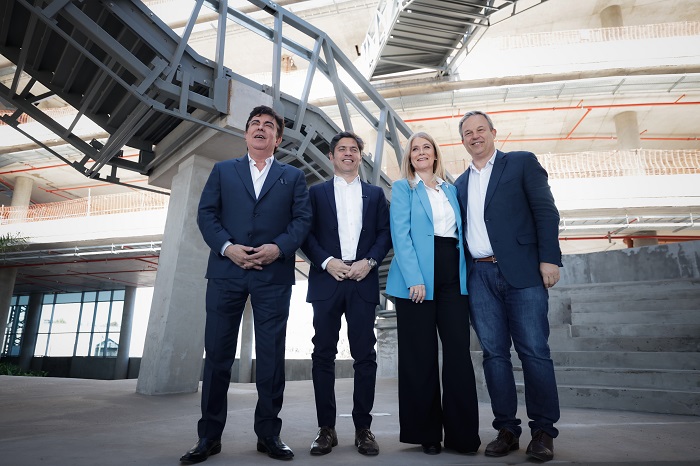 Kicillof y Magario recorrieron las obras de ampliación del Polo Tecnológico de Innovación en Ciudad Evita