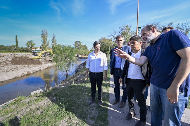 Kicillof y Susbielles recorrieron las obras del Plan de Reconstrucción Integral de Bahía Blanca