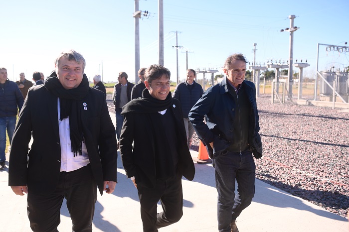 El Gobernador, Katopodis y Succurro recorriendo la nueva Estación Transformadora