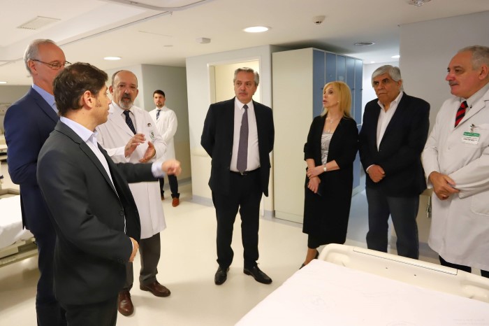 Fernández, Kicillof y Moyano pusieron en marcha el Sanatorio Antártida para atención de pacientes con COVID-19