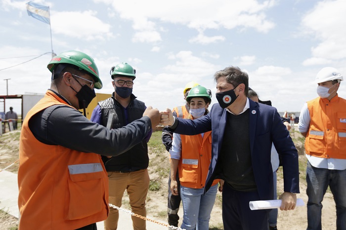 Kicillof recorrió obras en Roque Pérez