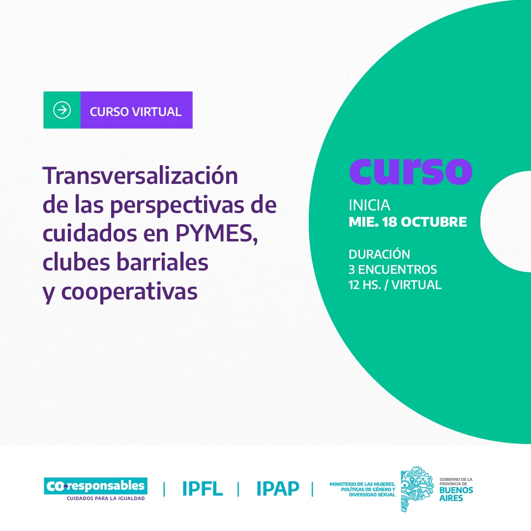 Transversalización de la perspectiva de cuidados en Pymes, Clubes y Cooperativas