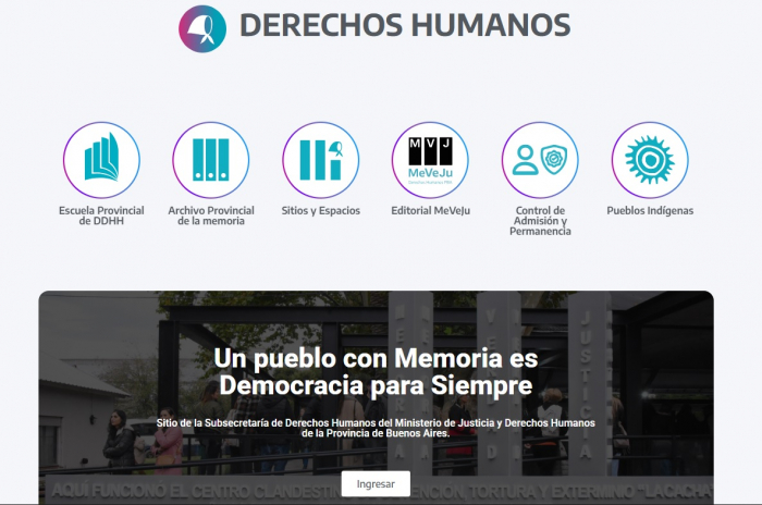 Control de Admisión y permanencia tiene su sitio virtual en DDHH PBA 