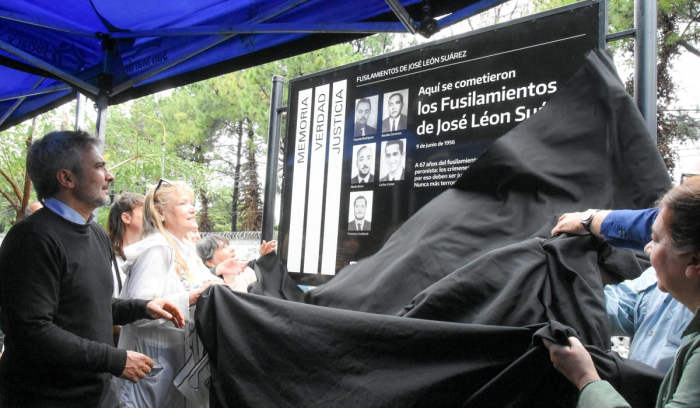 Se señalizó el lugar donde se cometieron los fusilamientos de José León Suárez