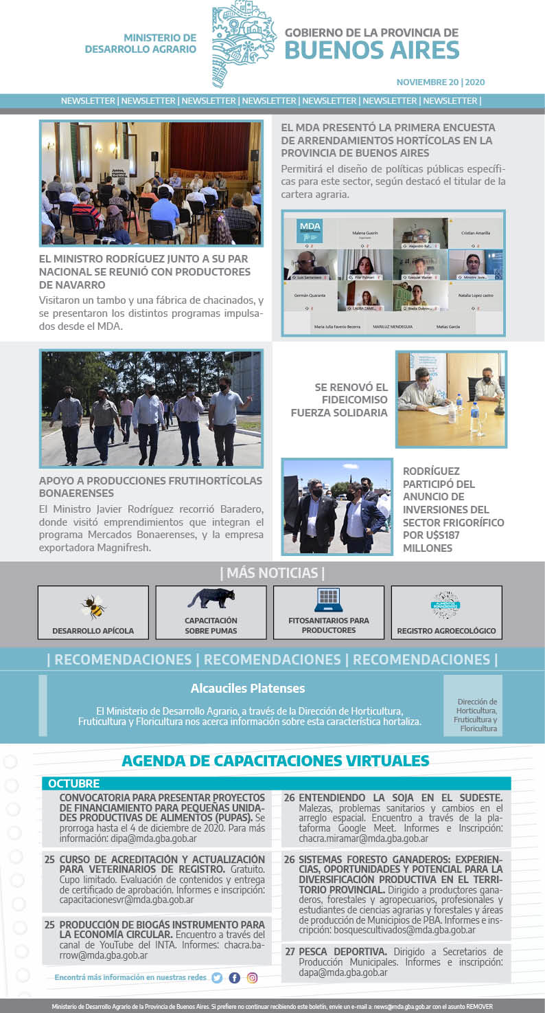 Newsletter MDA 20/11/2020