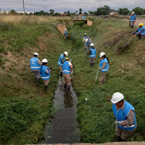 Operativos de limpieza en arroyos de Merlo y La Plata