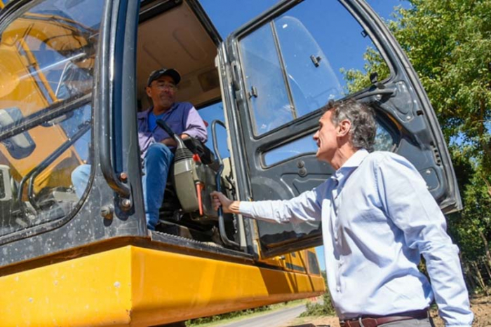 Katopodis recorrió obras hidráulicas y de saneamiento en General Paz