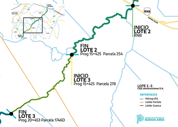 Obra de Adecuación del cauce del tramo medio del Río Luján - Lotes 2 y 3