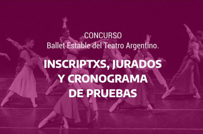 Concurso Ballet Estable 2023: listado de inscriptxs, jurado y cronograma