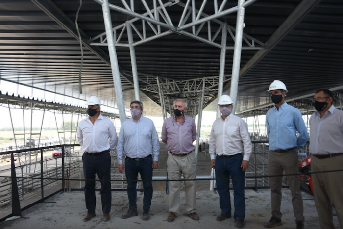 EL MINISTRO JAVIER RODRÍGUEZ RECORRIÓ LAS OBRAS DEL NUEVO MERCADO AGROGANADERO EN CAÑUELAS JUNTO A BASTERRA