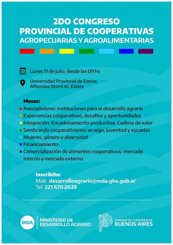 Se realizará el 2° Congreso de Cooperativas Agropecuarias y Agroalimentarias