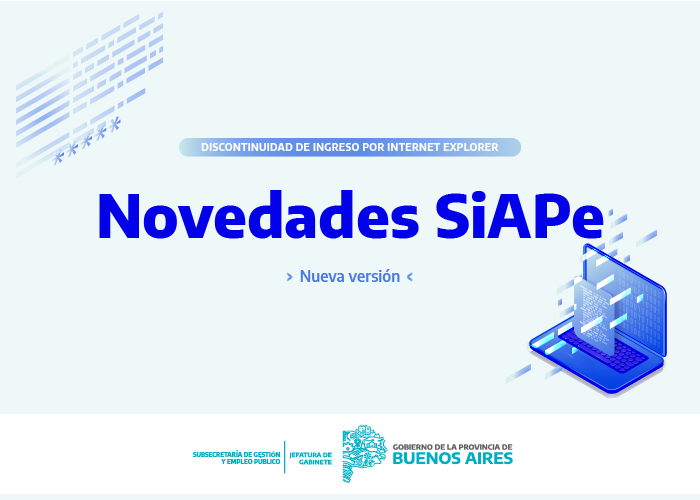 Novedades SiAPe: nueva versión