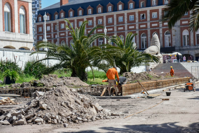 Durante el verano las obras en la Rambla de Mar del Plata no se detienen