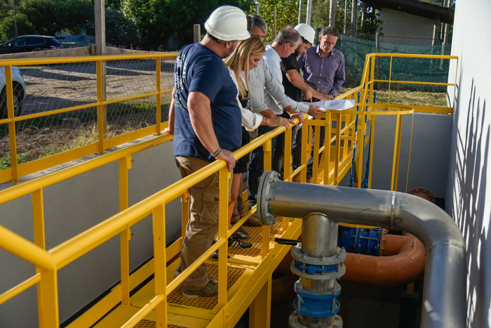 Katopodis recorrió obras hídricas en San Miguel del Monte