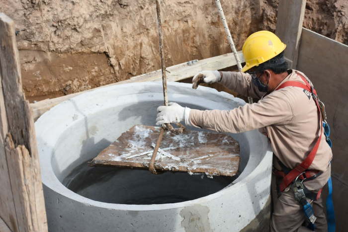 Avanzan las obras cloacales