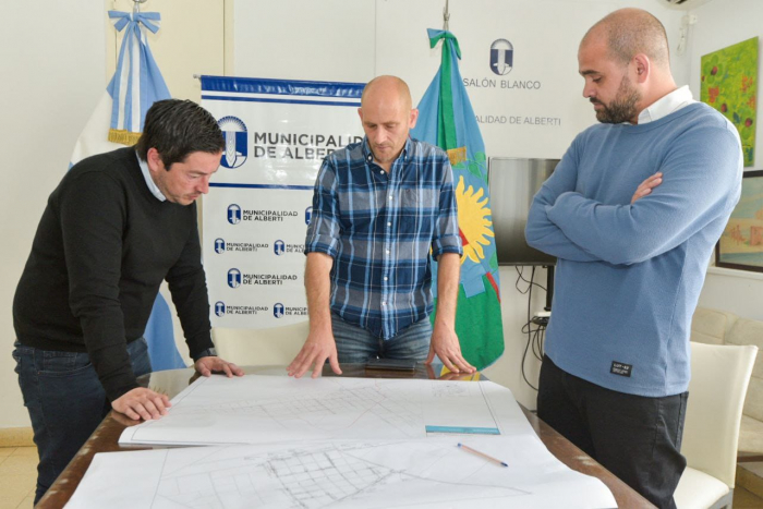 Nardini recorrió obras que se ejecutan en Alberti