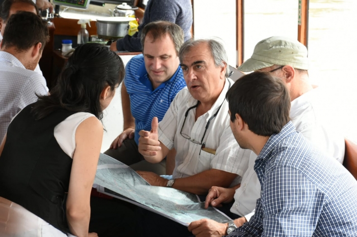 Recorrida de obras en el Canal Santa María