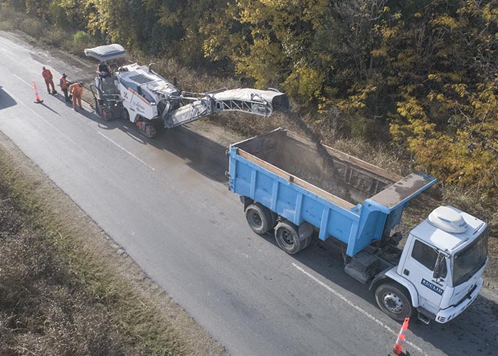 Inició la obra de rehabilitación de calzada en la Ruta Provincial N° 34