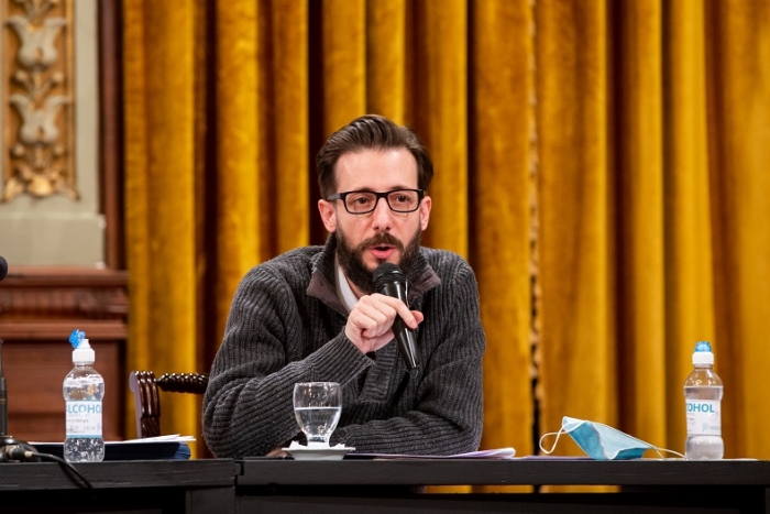 El Ministro Simone en la presentación