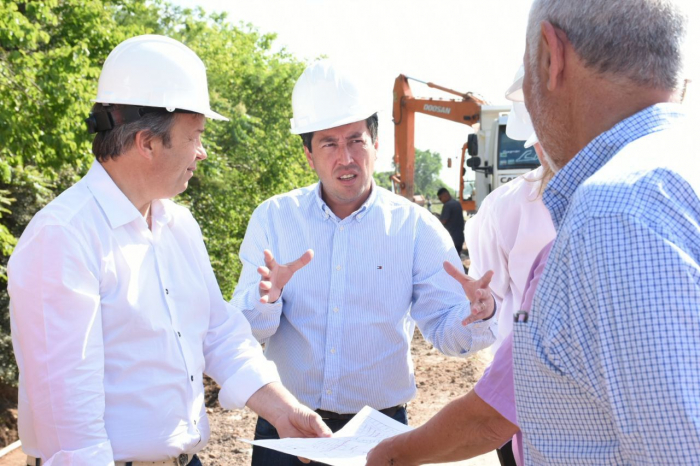 Nardini y Cascallares recorrieron el avance de las obras en la Cuenca Yapeyú