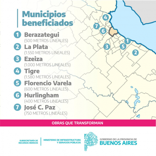 Los trabajos los llevó adelante la Subsecretaría de Recursos Hídricos bonaerense