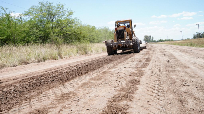 Carmen de Areco: avanza la obra de estabilizado de la Ruta Provincial N° 31