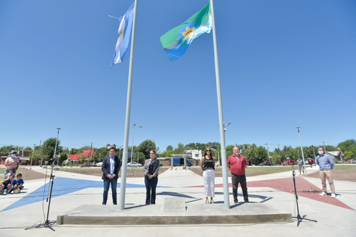 Nardini y Cantero inauguraron la Plaza “17 de Agosto”, en Guernica