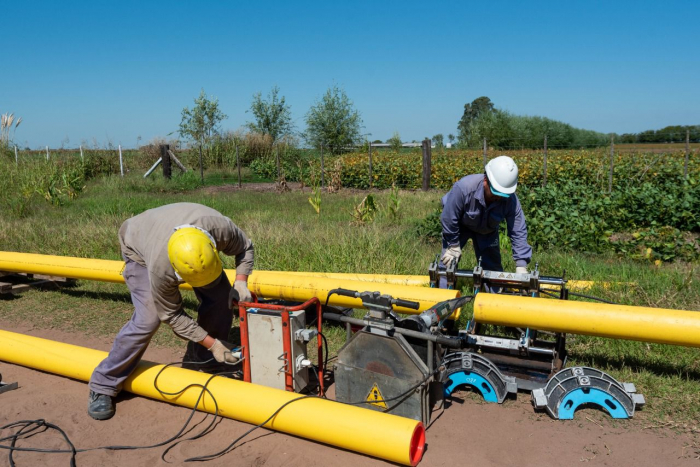 Obras de gas natural