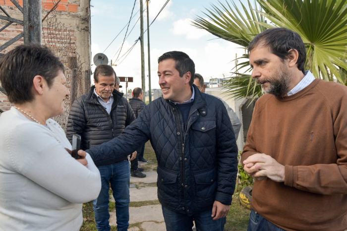 Nardini y Moreira recorrieron obras hidráulicas en San Martín