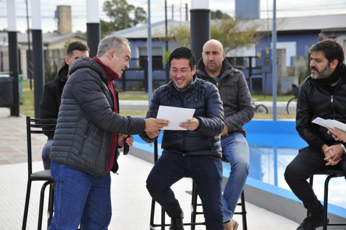 Con la obra pública como eje, Nardini visitó Tapalqué