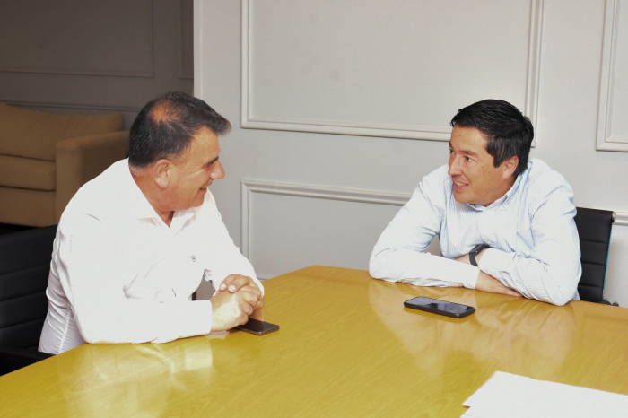 Nardini recibió a Bertellys y analizaron las obras que se realizan en Azul