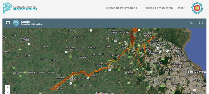 La Provincia lanza la web de Riesgo Hídrico