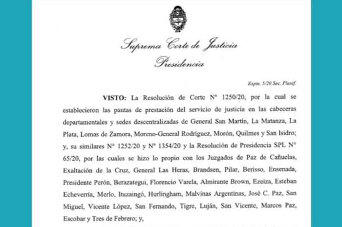 LA SUPREMA CORTE DE JUSTICIA BONAERENSE PRORROGA MEDIDAS DE PROTECCIÓN JUDICIAL VINCULADAS A VIOLENCIAS POR RAZONES DE GÉNERO