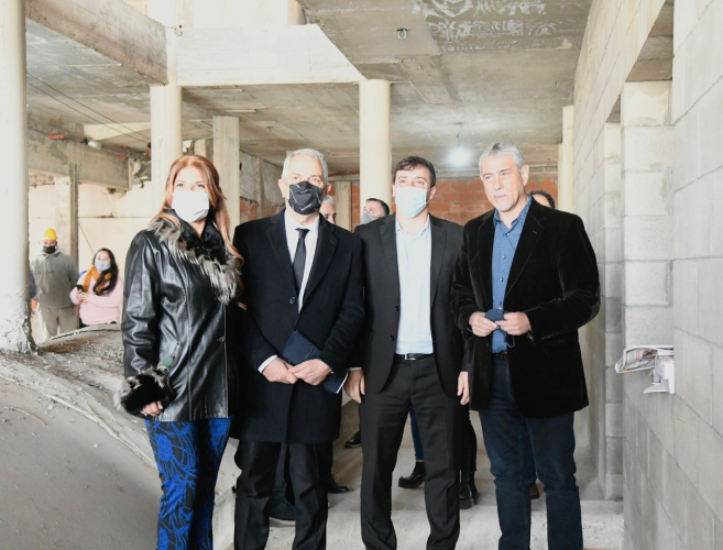 Alak y Ferraresi recorrieron las obras de ampliación del Polo Judicial